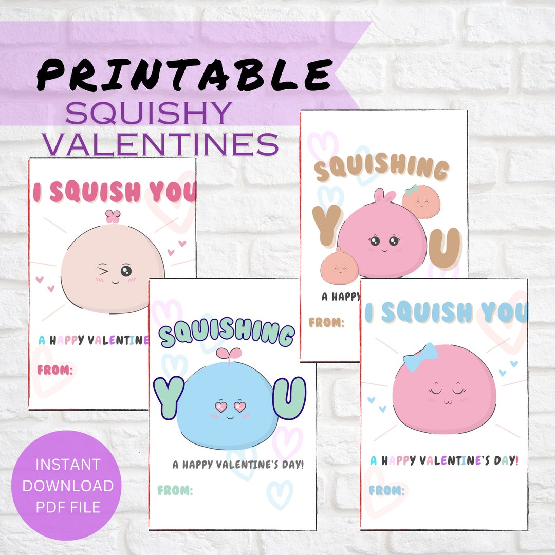 Mochi Valentine Cards Printable Instant Download Classroom Valentines Etsy