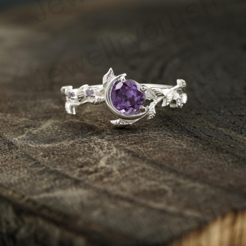Nature Inspired Colorchange Alexandrite Ring, Alexandrite Engagement