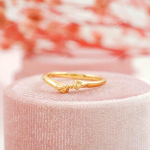Solid Gold Pinky Promise Hand Ring - Symbolic Wedding Jewelry