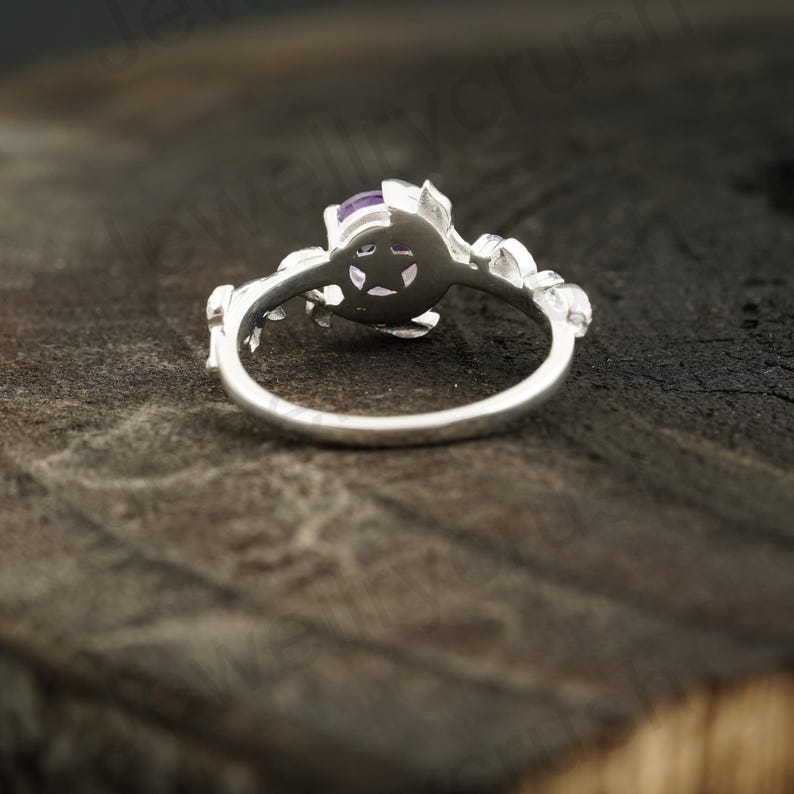 Nature Inspired Colorchange Alexandrite Ring, Alexandrite Engagement