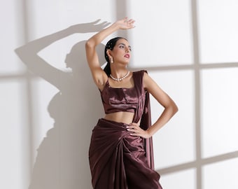 Coffee Color Saree Blouse - Etsy