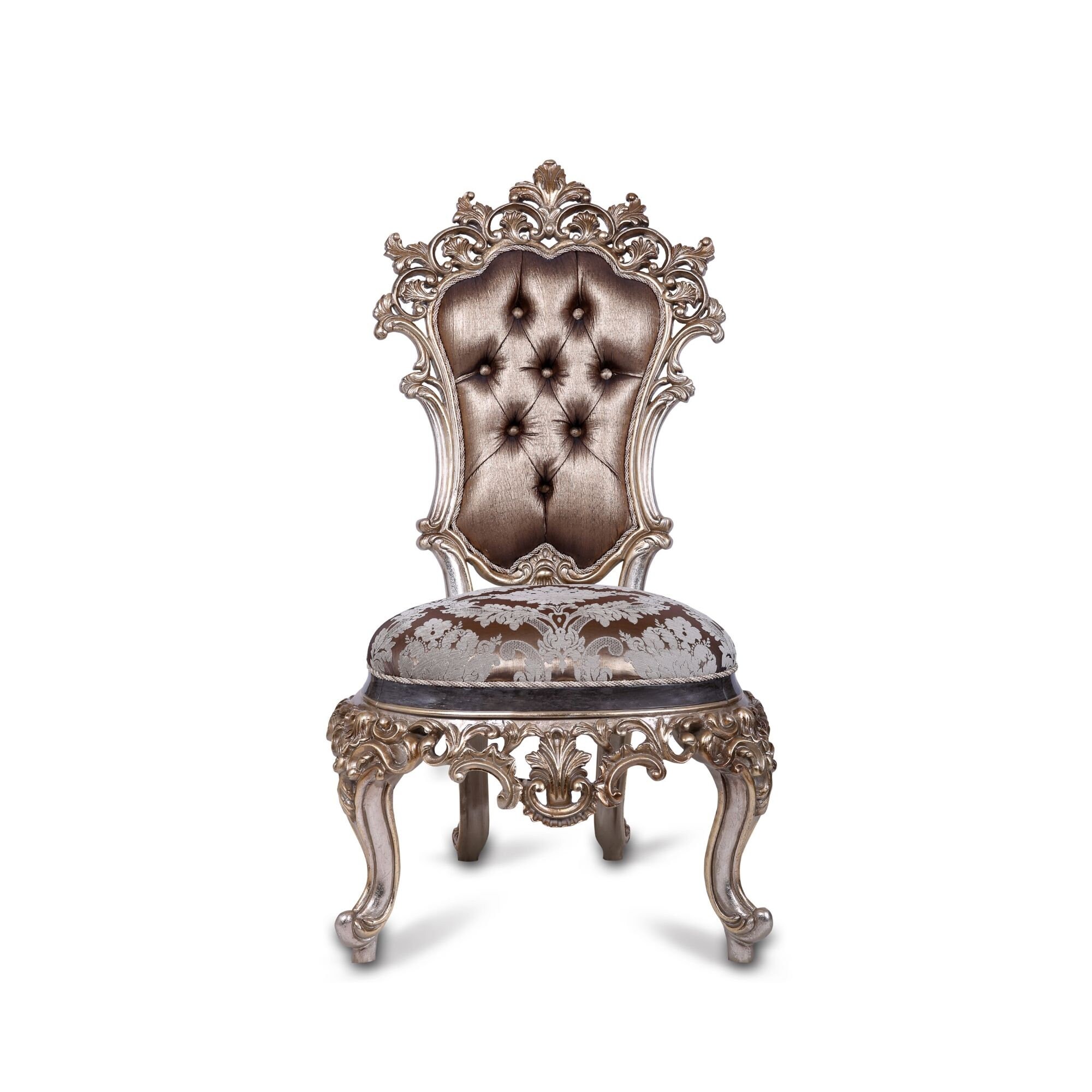 Bronze Baroque Dining Chair Sophisticated French Vintage Brown