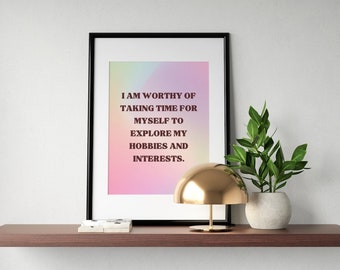 Leisure Affirmations Posters (Set of 10) for Recreational Therapists, Counselors, Activity Professionals