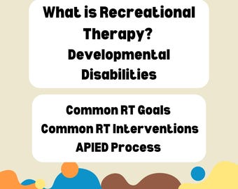 Recreational Therapy Developmental Disabilities Educational Handout