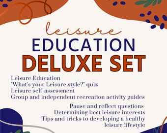 Leisure Education Deluxe Set Bundle - Recreational Therapists Resource Guide
