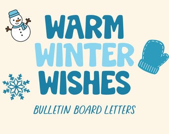 Warm Winter Wishes Printable Banner | Hospital Unit Décor | Winter Bulletin Board Letters | Staff Lounge & Classroom Decoration