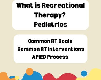 Recreational Therapy Pediatrics Educational Handout