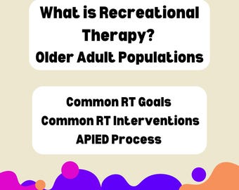 Recreational Therapy Older Adults Educational Handout