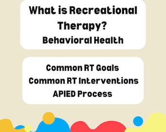 Behavioral Health Recreational Therapy Educational Handout