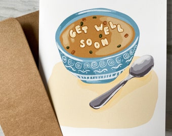 Get Well Soon Sympathy Card Care Gift