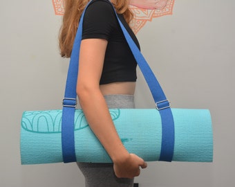 Correas para esterilla de yoga y soporte para esterilla de Pilates, correa de estiramiento, correa de transporte cruzada ajustable para toallas de playa y mantas de picnic