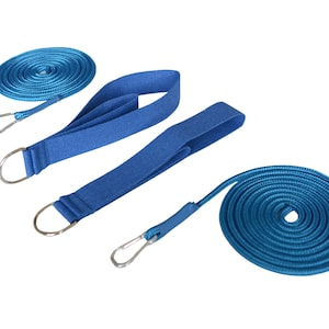 Drop Reformer Pilates Accessories Double Loops Straps - Rope set Blue
