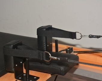 Drop Reformer Pilates Accessories Double Loops Straps Black