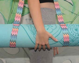 Correas para esterilla de yoga y soporte para esterilla de Pilates, correa de estiramiento, correa de transporte cruzada ajustable para toallas de playa y mantas de picnic