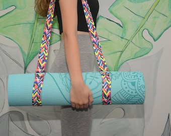Correas para esterilla de yoga y soporte para esterilla de Pilates, correa de estiramiento, correa de transporte cruzada ajustable para toallas de playa y mantas de picnic