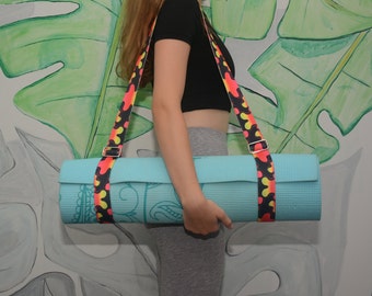 Correas para esterilla de yoga y soporte para esterilla de Pilates, correa de estiramiento, correa de transporte cruzada ajustable para toallas de playa y mantas de picnic