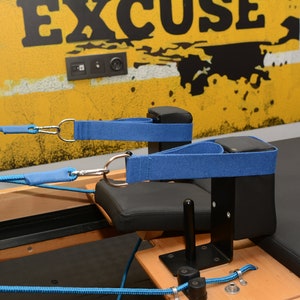 Drop Reformer Pilates Accessories Double Loops Straps Blue
