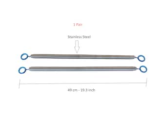 Drop Reformer Pilates Accessories Standard Trapeze Stainless Steel Springs - Resistance 1 pair (2 pcs)  Blue . very quiet