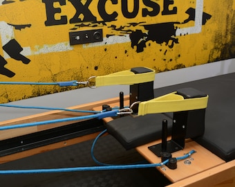 Drop Reformer Pilates Accessories Double Loops Straps Yellow