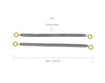 Drop Reformer Pilates Accessories Standard Trapeze Stainless Steel Springs - Resistance 1 pair (2 pcs)  Yellow . very quiet