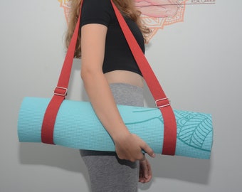 Correas para esterilla de yoga y soporte para esterilla de Pilates, correa de estiramiento, correa de transporte cruzada ajustable para toallas de playa y mantas de picnic