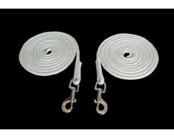 Drop Reformer Pilates Accessories  Rope  White 1 Pair