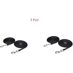 Drop Reformer Pilates Accessories  Rope  Black 2 Pair