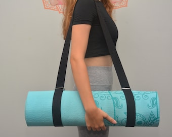 Yoga Mat Straps and Pilates Mat Holder , Stretching Strap , Adjustable Cross Body Carrying Strap for Beach Towels and Picnic Blankets