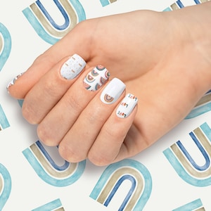 Rainbow Love Nail Wraps Nail Stickers Nail Art Boho
