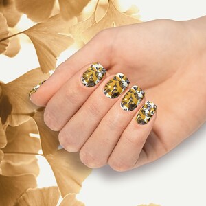 Posy Party Nail Wraps Flower Nail Wraps Nail Art Yellow Nail Wraps