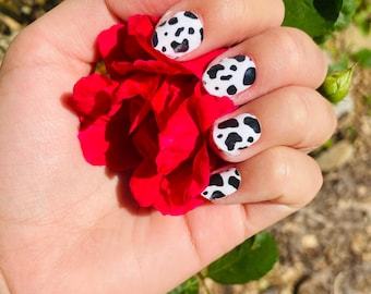 Cow Print Nail Polish Wraps: Farm Country Style