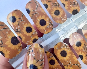 Sunflower Nail Polish Wraps: Easy DIY Manicure