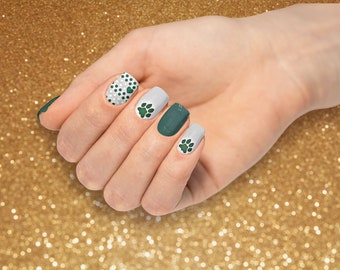 Ohio University Nail Wraps Bobcat Paw Print