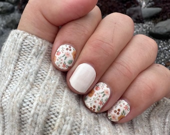 Floral Nail Polish Wraps: Mountain Meadow Spring Manicure