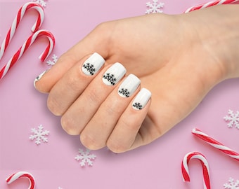Envoltórios de unha de floco de neve de diamante