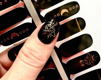 Moth and Moon Nail Wraps