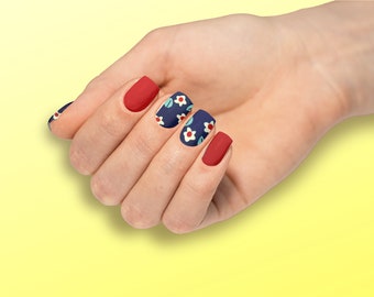 Floral Nail Wraps: Easy Nail Polish Strips