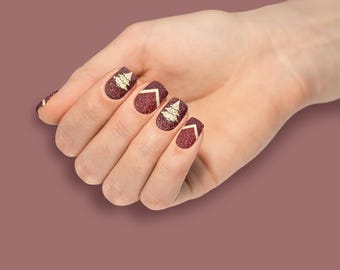 Extended Holiday Nail Wraps Winter Holiday Christmas