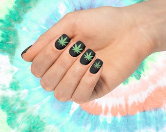Hemp Nail Wraps 420 Cannabis Festival Nails