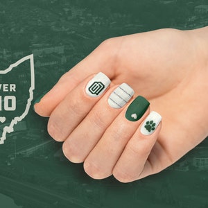 Ohio University Nail Wraps Bobcat Paw Print