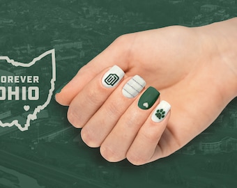 Ohio University Nail Wraps Bobcat Paw Print