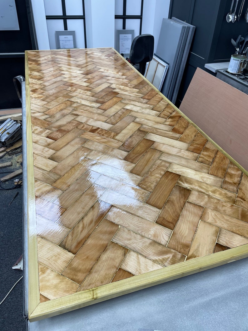 Kitchen Island Worktop Reclaimed Victorian Light Oak Etsy UK