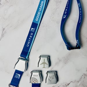 United Airlines Seatbelt Buckle Lanyard: Personalized Aviation Gift