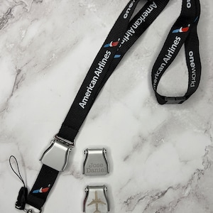 Seatbelt Buckle Lanyard American Airlines AA