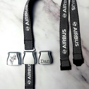 Airbus Seatbelt buckle Lanyard AIRBUS, pilot Gift, Crew gift
