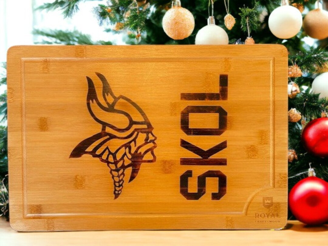 MN Vikings Cutting Board With Juice Groove Etsy