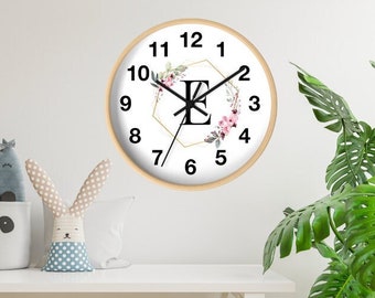 Personalized Nursery Wall Clock | Kids Clock | New Baby Gift | Wall Clock Kids Room | Nursery Boho Wall | Personalized Wall Art