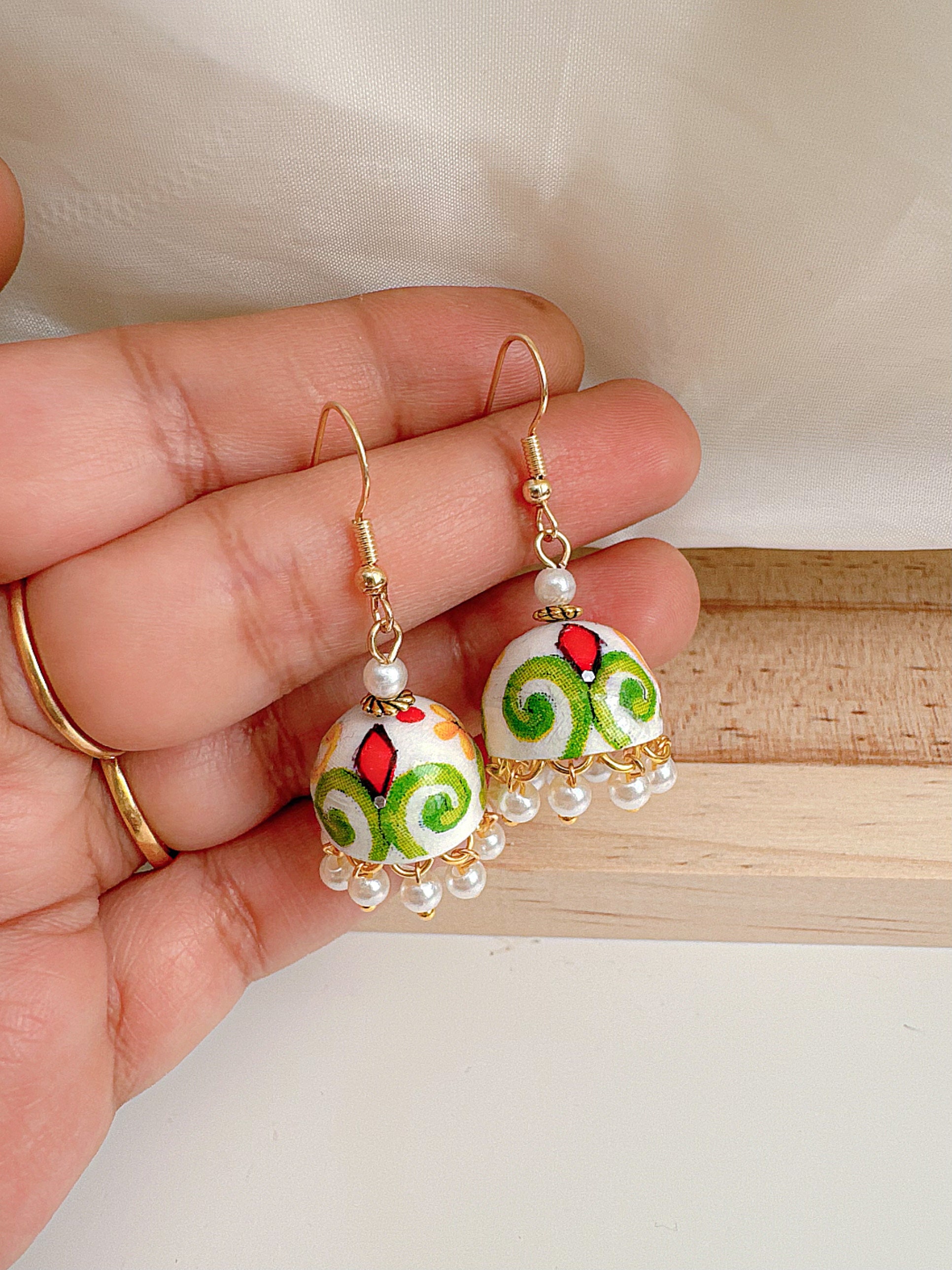 Quilling jhumkas new designs online