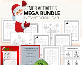 101+ Christmas Dementia Activities, Puzzles, and Games. Great Dementia Gift or Great Nursing Home Gift with Christmas Activities.