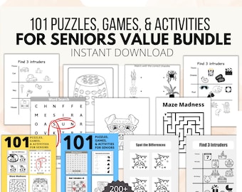 Dementia Activities Value Bundle: 200+ Puzzles, Games, and Activities For Dementia, Memory Loss, Cognitive Deficits, Post-Stroke Deficits